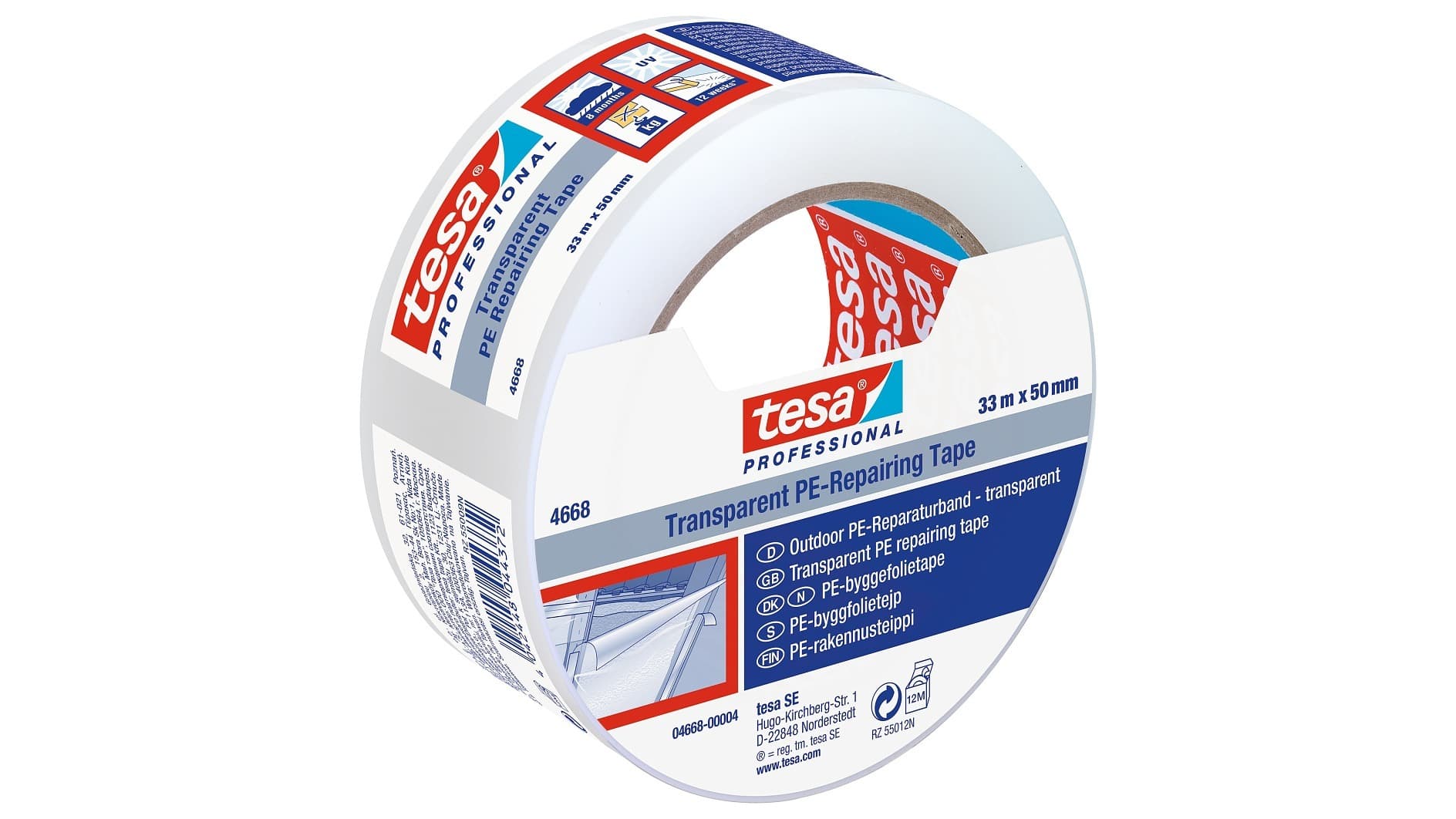 tesa® Professional 4668 Transparent PE-Repairing Tape